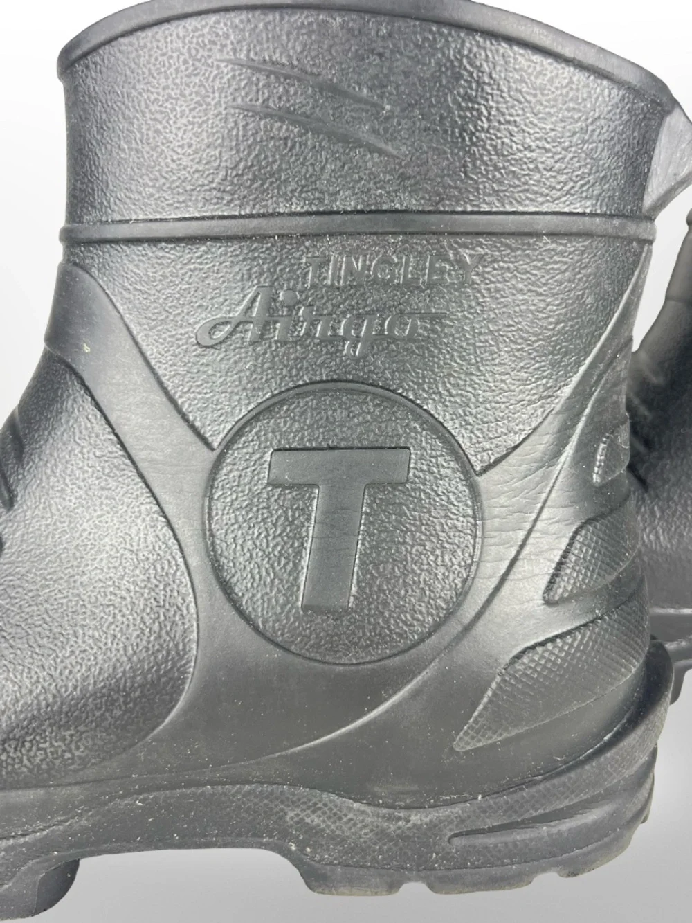 Tingley Airgo Black Waterproof Rubber Ankle Rain Mud Boots Unisex Size 7 M 9 W